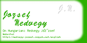 jozsef medvegy business card